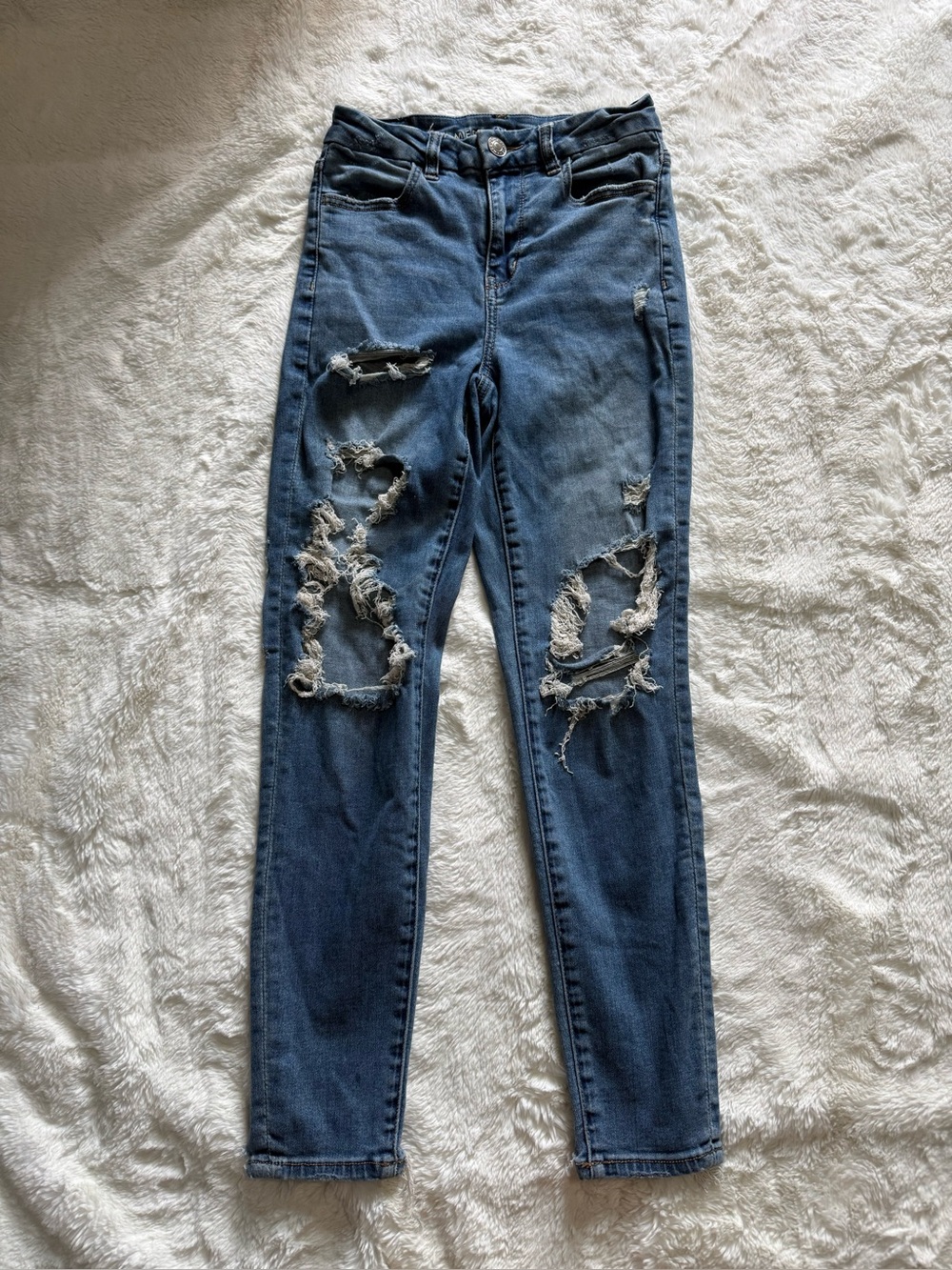 American Eagle Curvy High-Rise Ne(x)t Level Stretch Jeggings - Size 2 Short